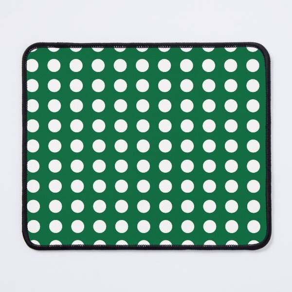Item preview, White Polka Dot Pattern on Green Background designed and sold by QOT  Designs.