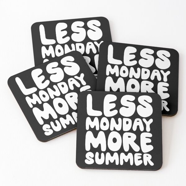 Item preview, Less monday more summer Cotton tote bag designed and sold by SundayFactions.