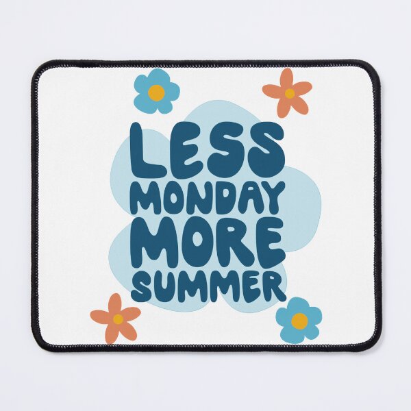 Item preview, Less monday more summer Cotton tote bag designed and sold by SundayFactions.