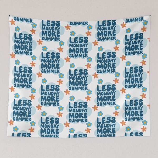 Item preview,  Less monday more summer Cotton tote bag designed and sold by SundayFactions.