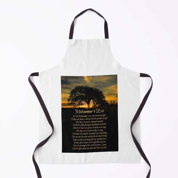 Item preview, Midsummer_s Eve Beautiful Poem and Oak Tree in Sunset Summer Solstice designed and sold by SundayFactions.