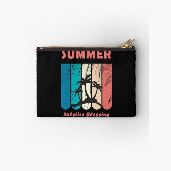 Item preview, Summer Solstice Blessing with palms in vintage stripes background 2 designed and sold by SundayFactions.