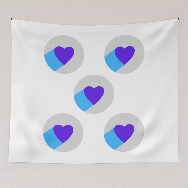 Item preview, The shadow of the blue heart falls in light blue designed and sold by ShaStyle ArtFo.