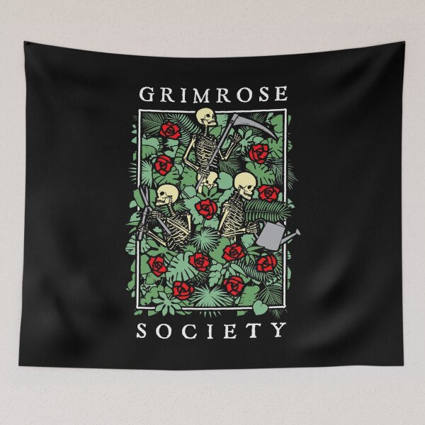 Item preview, Grimrose Gardening Society Funny Goth Skeleton Gardener designed and sold by GrandeDuc.
