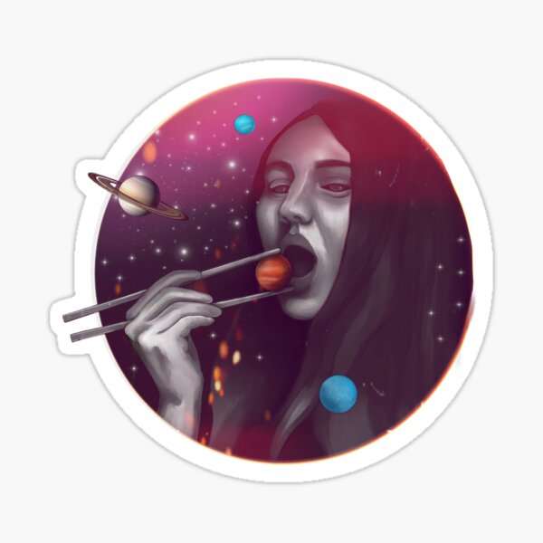 Black hole is always hungry Sticker
