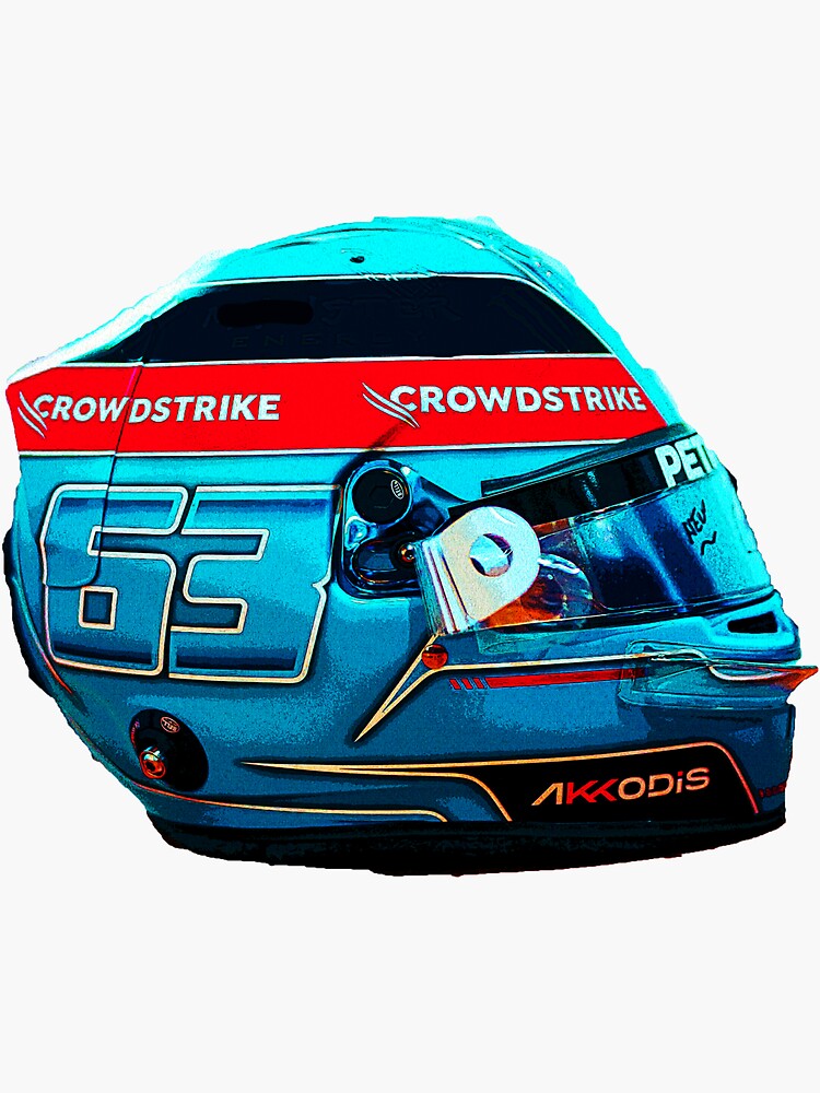 George Russell Helmet 2022 F1 Sticker For Sale By Akshay13 Redbubble