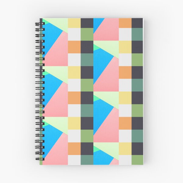 Item preview, Boho Chic Aesthetic Color Block Geometric | Black White Pastel Peach Pink Vintage Green Yellow Blue Pattern designed and sold by AdalynnPatterns.