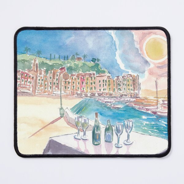 Item preview, Table for Amore in Portofino with View of Port and Sea designed and sold by artshop77.
