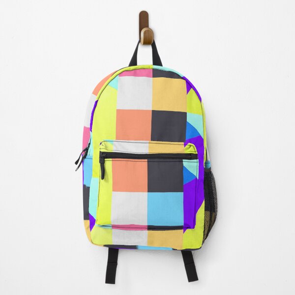 Item preview, Boho Chic Aesthetic Color Block Geometric | Black White Vintage Pink Orange Yellow Green Blue Purple Pattern designed and sold by AdalynnPatterns.
