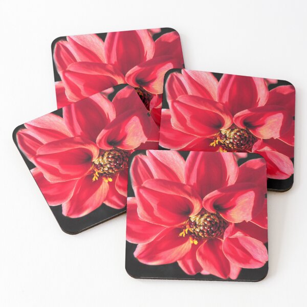 Item preview, Golden Highlights of a Red Dahlia designed and sold by Marilyn Harris.