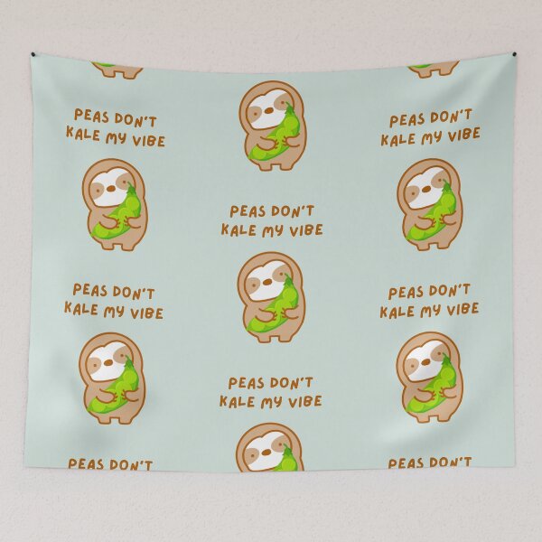 Item preview, Please Don’t Kill My Vibe Peas and Kale Sloth designed and sold by theslothinme.