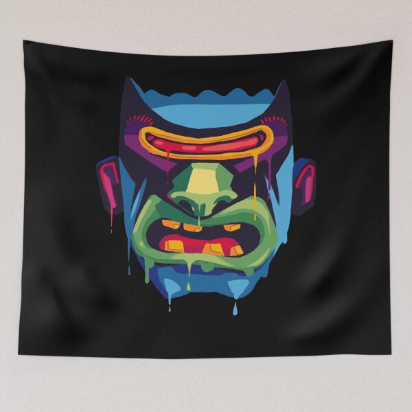 Item preview, 80s Retro Halloween Zombie Cyclops Scary Monster Costume Cute Halloween 2022 Graffiti Paint Drip Artwork  designed and sold by Stephen Scharf.