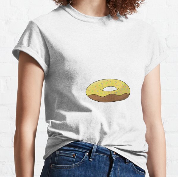 Yellow Glaze Donut Sticker Classic T-Shirt