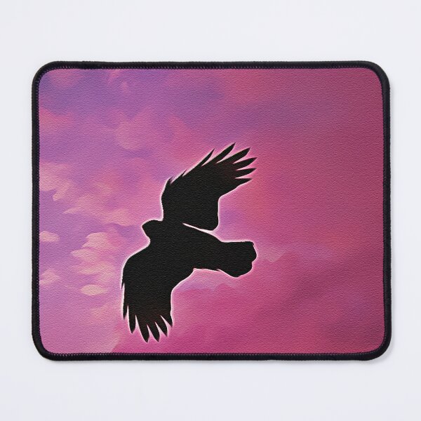 Item preview, Crow Flying on Sunset - Oil Painting designed and sold by Unaiza Khalid.