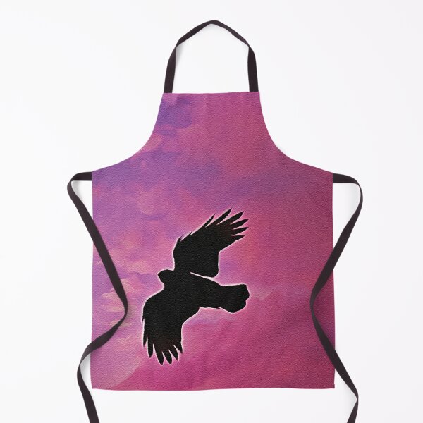 Item preview, Crow Flying on Sunset - Oil Painting designed and sold by Unaiza Khalid.