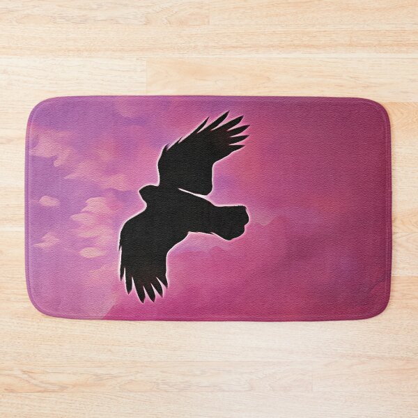 Item preview, Crow Flying on Sunset - Oil Painting designed and sold by Unaiza Khalid.