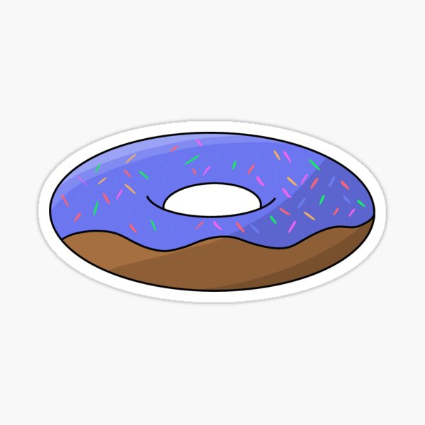 Purple Glaze Donut Sticker Sticker