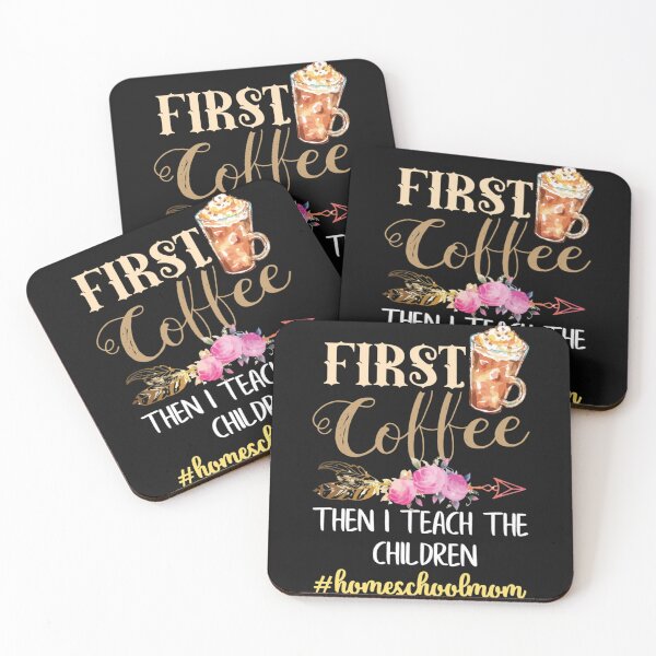 Item preview, Le café enseignent aux enfants le t-shirt de maman de Homeschool, cadeau de maman de Homeschool, cad designed and sold by DavidWard01.