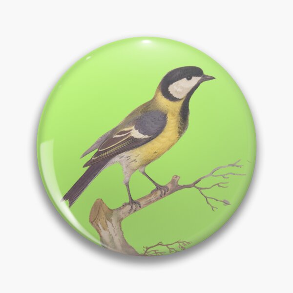 Item preview, Great Titmouse Bird with lime green designed and sold by FlippinTurtles.