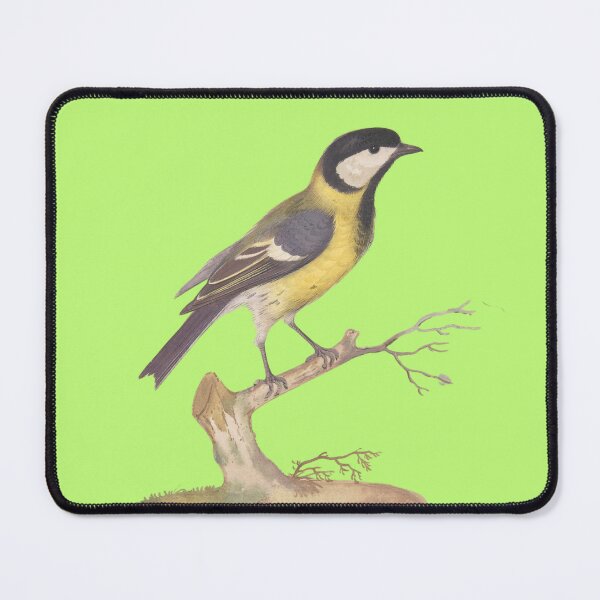 Item preview, Great Titmouse Bird with lime green designed and sold by FlippinTurtles.