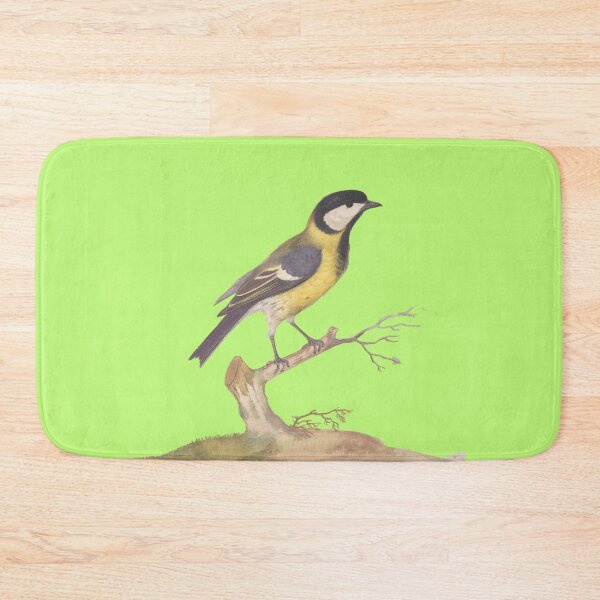 Item preview, Great Titmouse Bird with lime green designed and sold by FlippinTurtles.