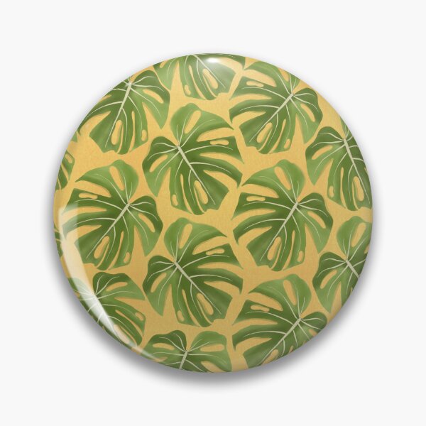 Item preview, Tropical leaves pattern - yellow and green  designed and sold by madamemorgane.