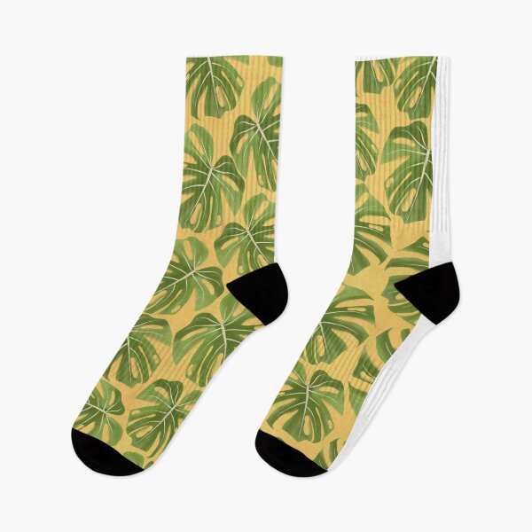 Item preview, Tropical leaves pattern - yellow and green  designed and sold by madamemorgane.