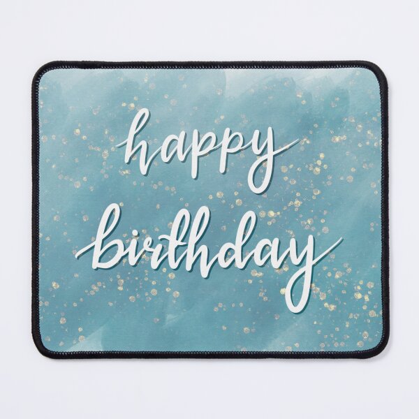 Item preview, Happy Birthday - Aquatic Blues designed and sold by clumsyPINK.