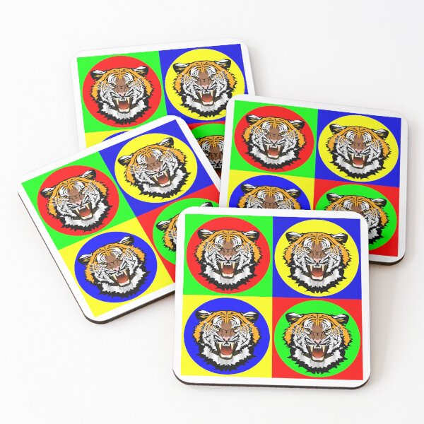 Item preview, Beautiful Tiger Head Montage In Bright Colors designed and sold by CreativeCranium.