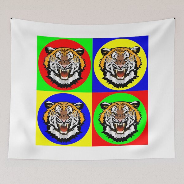 Item preview, Beautiful Tiger Head Montage In Bright Colors designed and sold by CreativeCranium.
