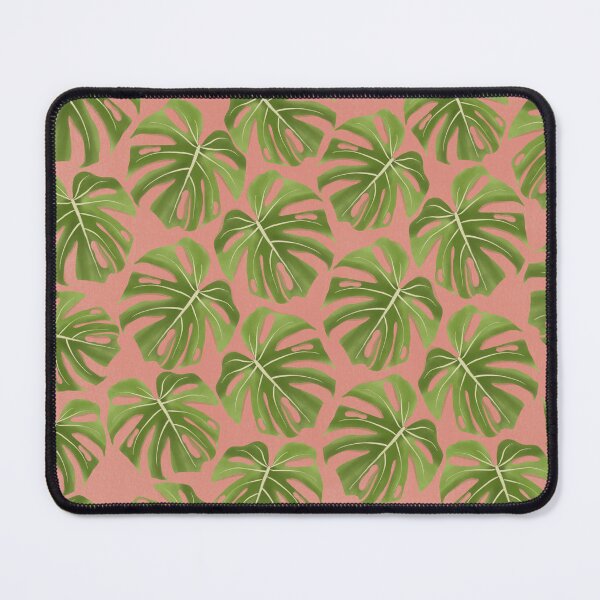 Item preview, Tropical leaves pattern - green and pink designed and sold by madamemorgane.