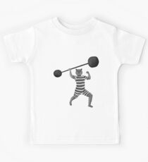 Britisch Kurzhaar-Katze Strongman Kinder T-Shirt