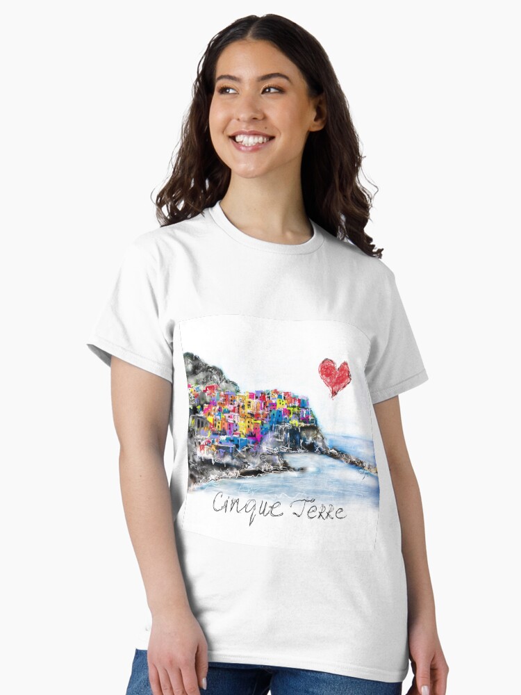 Thumbnail 1 of 7, Classic T-Shirt, I love Cinque Terre designed and sold by sladjana.