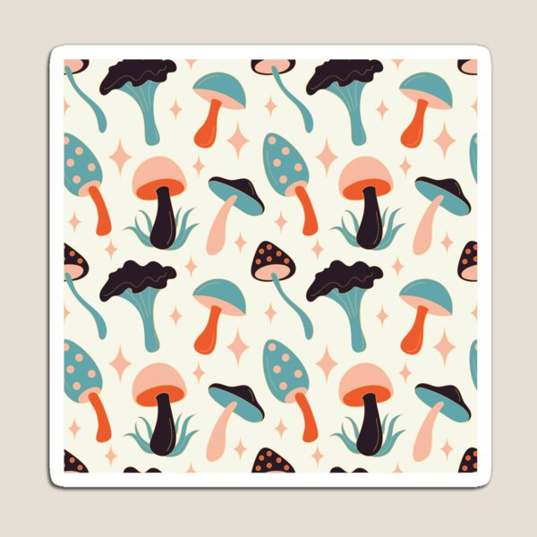 Item preview, Psychedelic Mushrooms (white, blue and orange) designed and sold by forkmuddies.