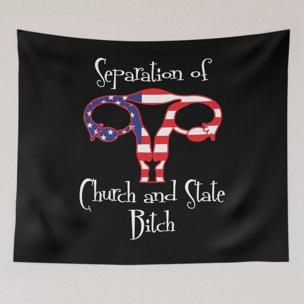 Item preview, Separation of Church and State Bitch Abortion Rights Uterus US Flag Feminist designed and sold by Ngan-Jasmine.