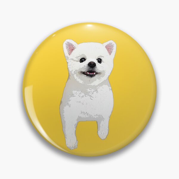 Item preview, Pomeranian White Cute Puppy Dog designed and sold by ElegantCat.