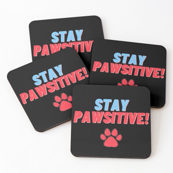 Item preview, stay pawsitive kitty - Cat/Dog Pun Print designed and sold by ZeeshanDesignz.