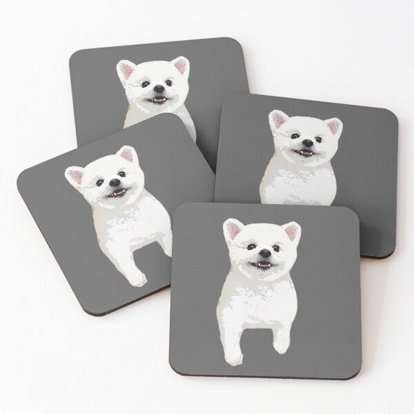 Item preview, Pomeranian White Cute Puppy Dog designed and sold by ElegantCat.