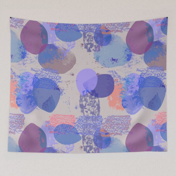 Aperçu de l'œuvre Balloon Drop Smudge > Éclat de couleur violet, bleu et orange créée et vendue par Odsy.