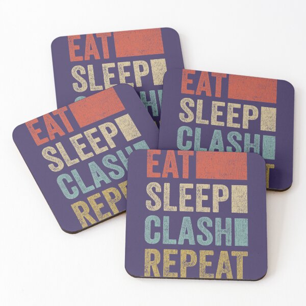 Item preview, Eat Sleep Clash Repeat Vintage Gaming Clan Retro Clash designed and sold by FuiFoiw.