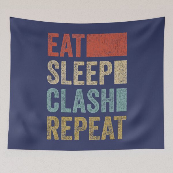 Item preview, Eat Sleep Clash Repeat Vintage Gaming Clan Retro Clash designed and sold by FuiFoiw.