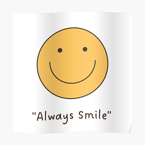yellow big Smiling face Poster