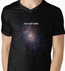 You Are Here Universe Galaxy Men's V-Neck T-Shirt