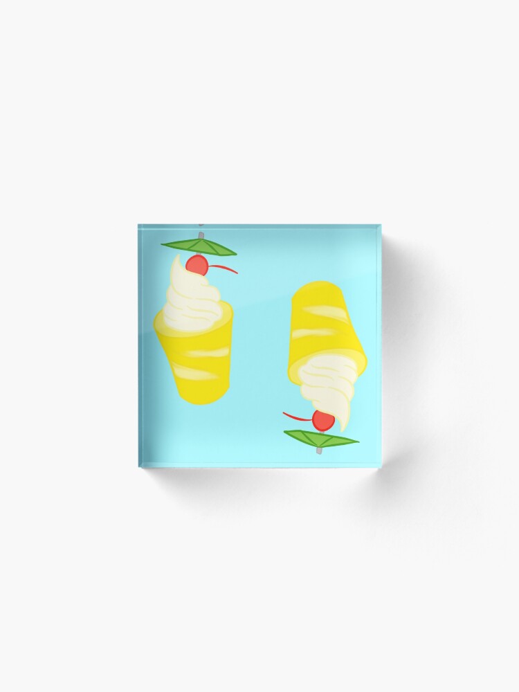 Alternate view of Summer Pineapple Float Acrylic Block