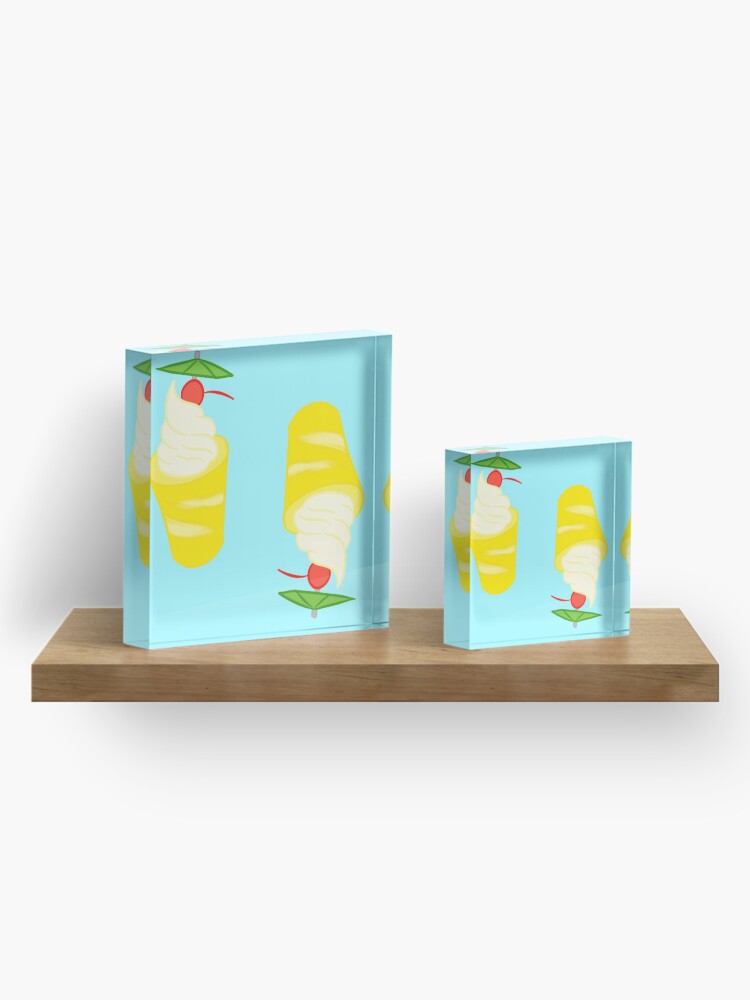 Alternate view of Summer Pineapple Float Acrylic Block