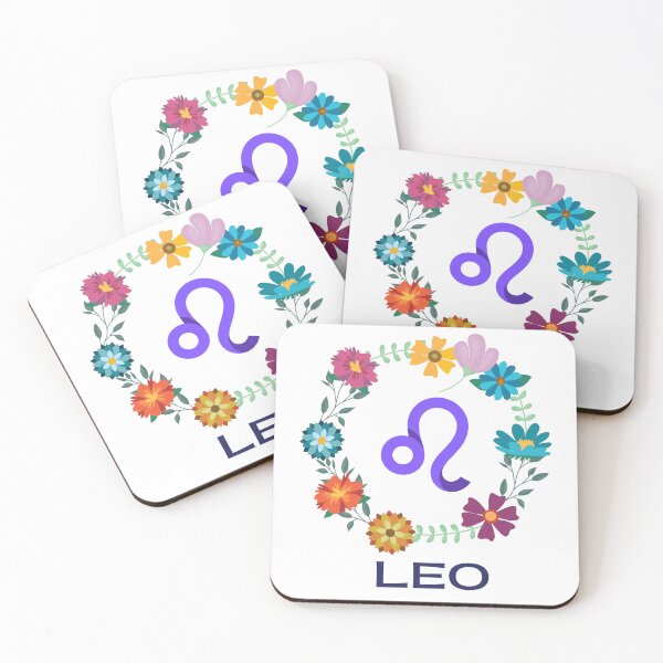 Item preview, Floral Leo Zodiac Symbol designed and sold by Hellofriendco.