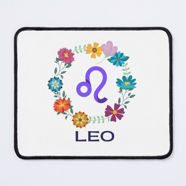 Item preview, Floral Leo Zodiac Symbol designed and sold by Hellofriendco.