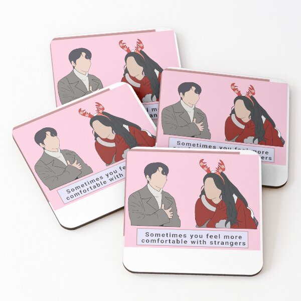 Item preview, Sometimes you feel more comfortable with strangers | Korean drama quote designed and sold by Fandom Universe.