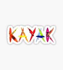 Kayak Graffiti (t-shirt) Sticker