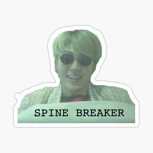 Spine Breaker Bts Jungkook Memekook Sticker By Jahnvi98 Redbubble